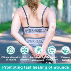 Dimora ultra-thin hydrocolloid dressing 0.3mm flexes with joints for unobtrusive wear.