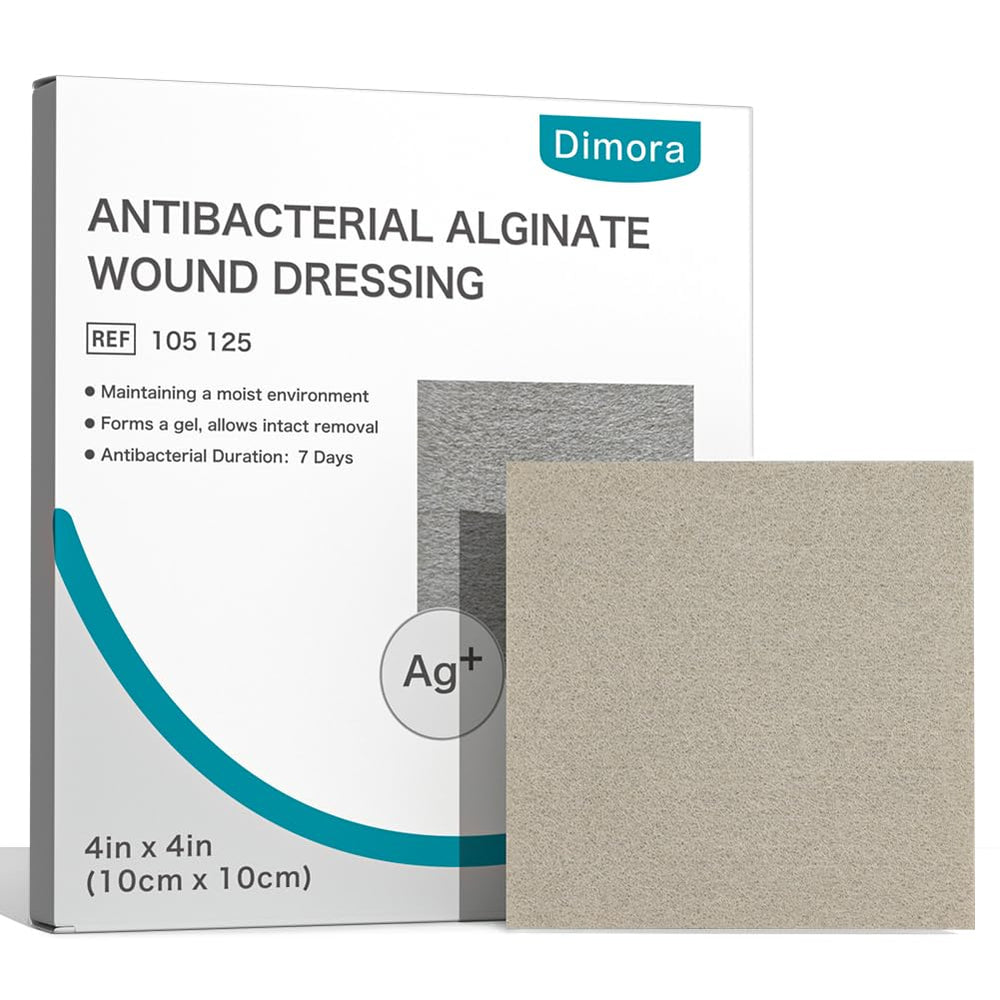 Dimora Upgrade Silver Alginate Dressing 5-pack ready for sterile wound care.