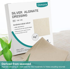 Dimora upgrade silver alginate dressing shown being applied without sticking.