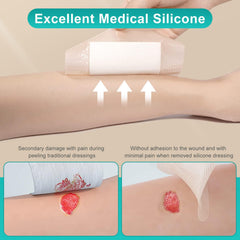 Dimora waterproof breathable film protects wound from dirt and moisture while allowing air.