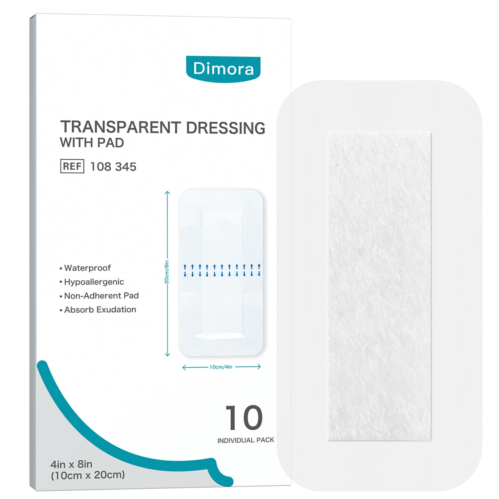 Dimora waterproof dressing on skin provides reliable coverage for daily activities.
