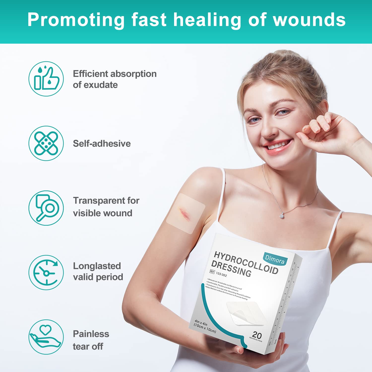 Dimora waterproof skin-friendly dressing provides barrier while staying breathable