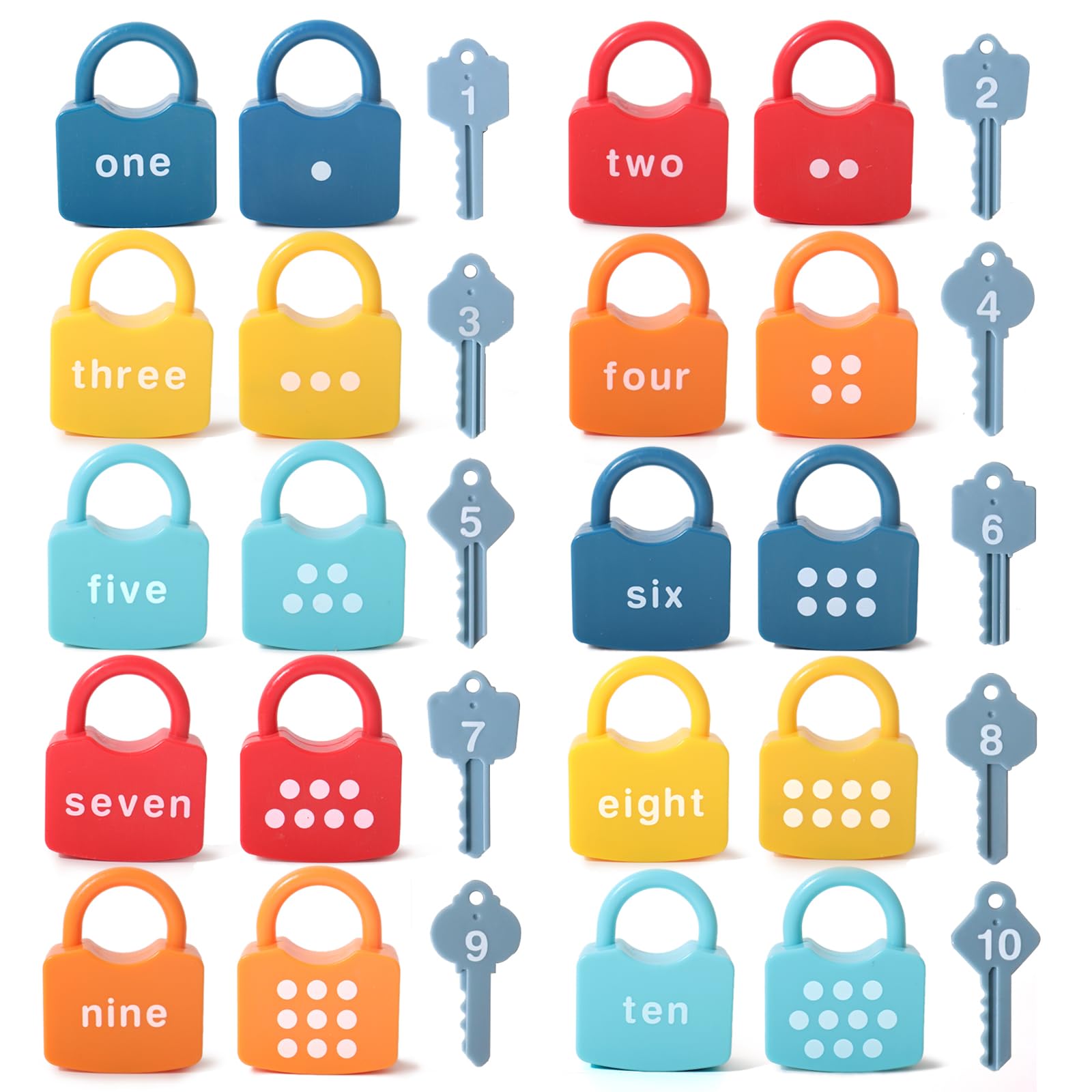 Dinhon lock and key matching toy used to build fine motor skills