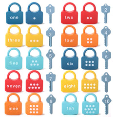 Dinhon lock and key matching toy used to build fine motor skills