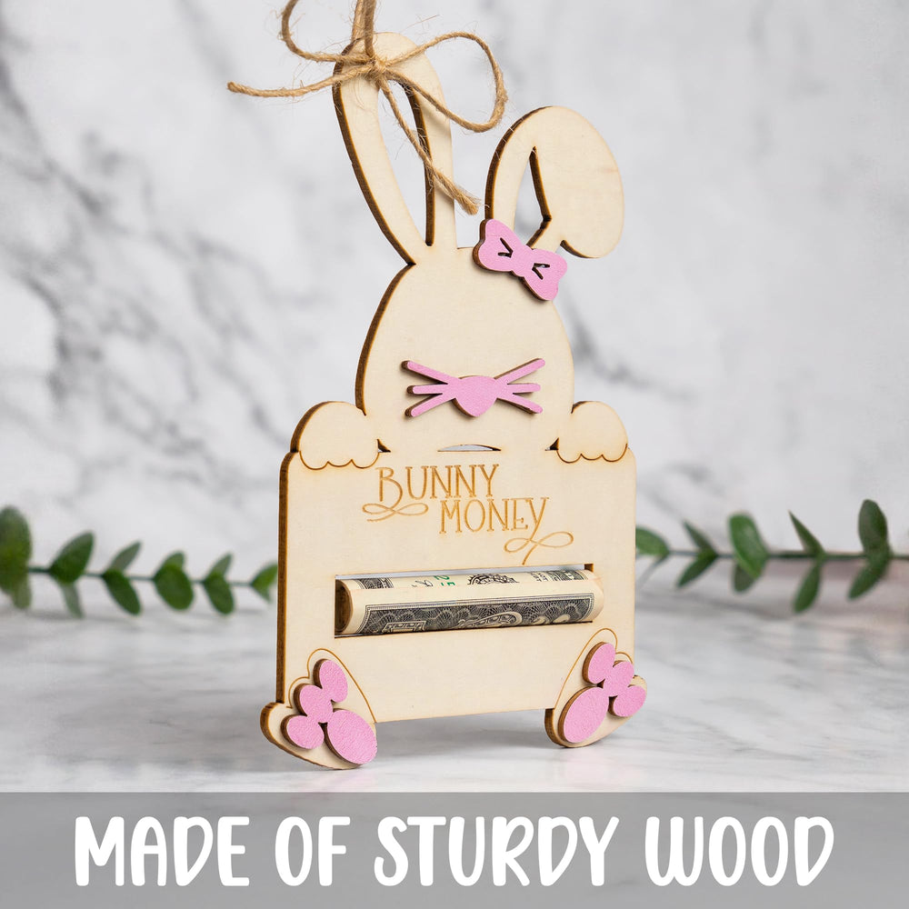 DINIZON Decorative and functional bunny decor doubles as a cash holder.