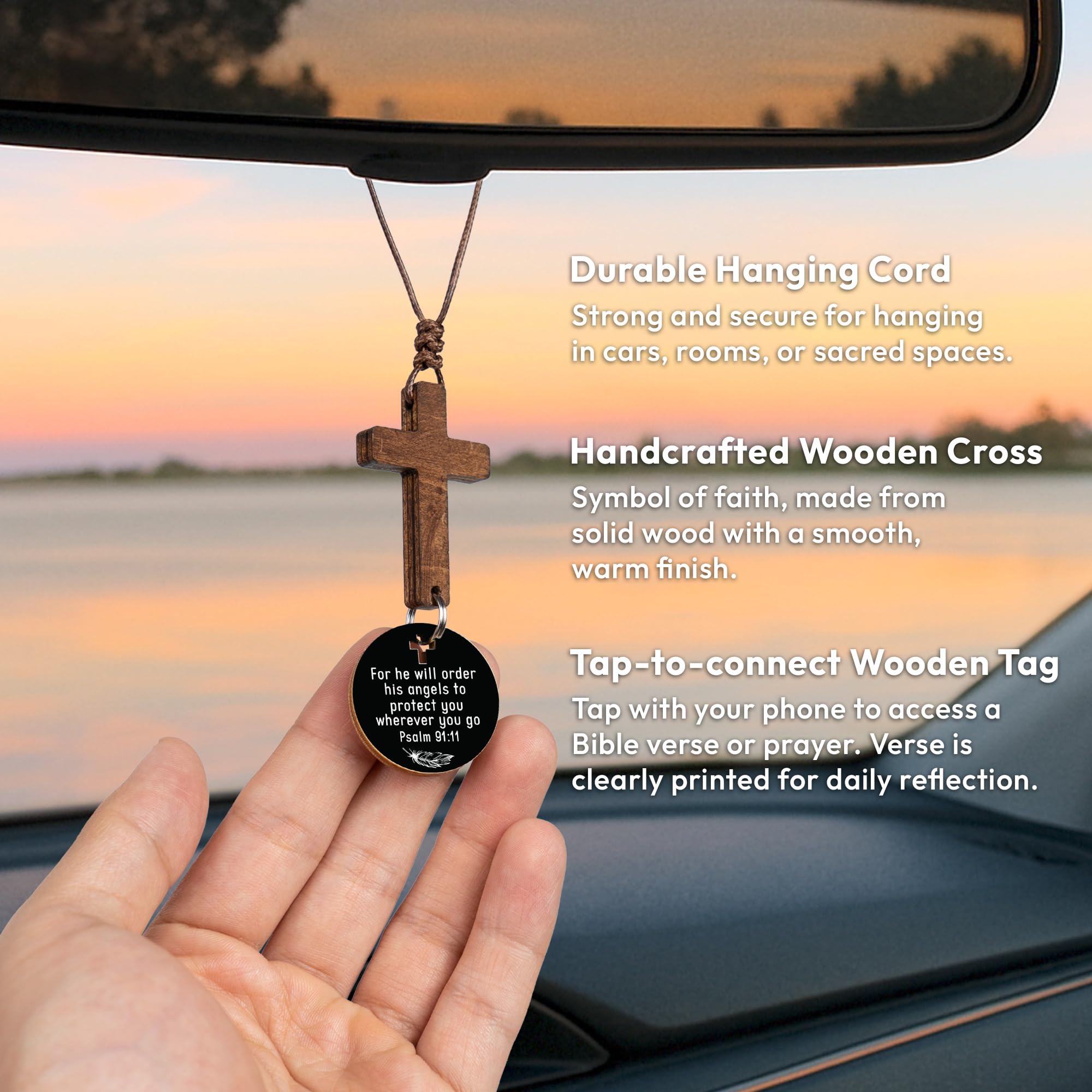 DINIZON Christian gift for rearview mirror and car decor