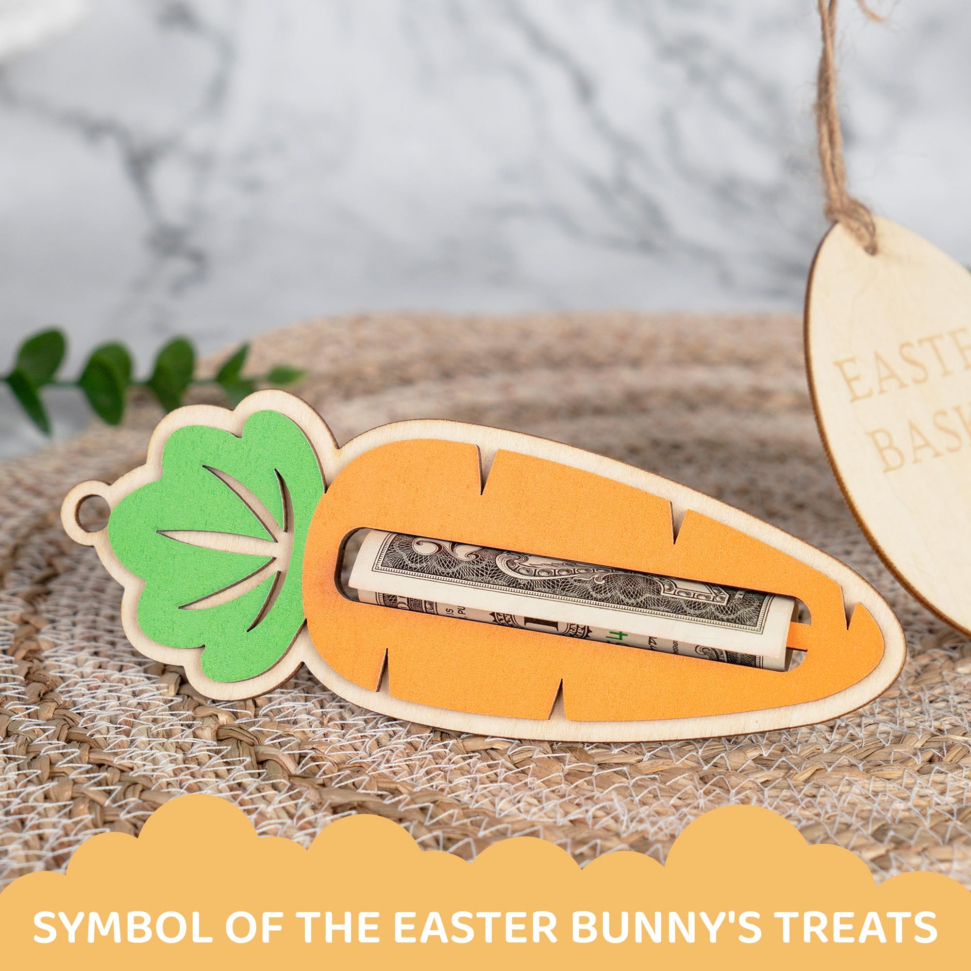 DINIZON Easter Bunny Money Holder, close-up materials, high-quality construction for seasonal gifting.