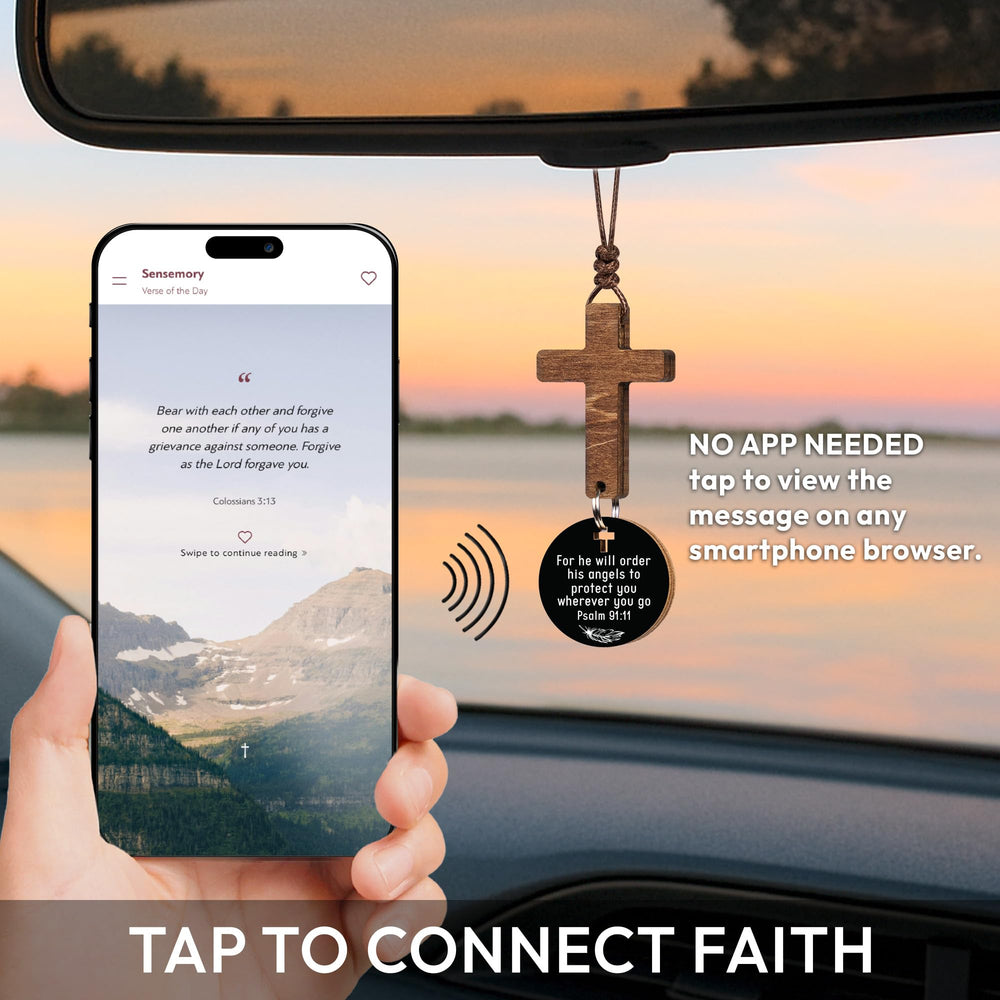 DINIZON faith-on-the-go cross accessory sparks conversation