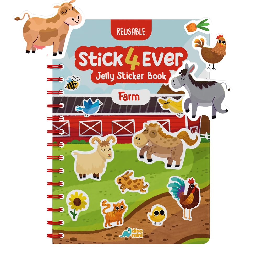 DINO MINI Stick4Ever jelly stickers cling to windows for mess-free play.