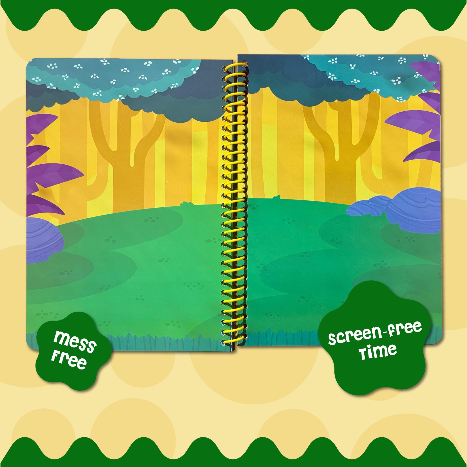 DINO MINI Stick4Ever book opened across seven scenes for creative play sessions.