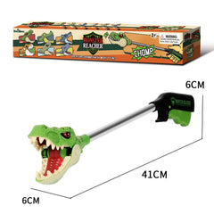 DINOBROS 16-inch dino reacher offers a comfortable grip for young hands during play.