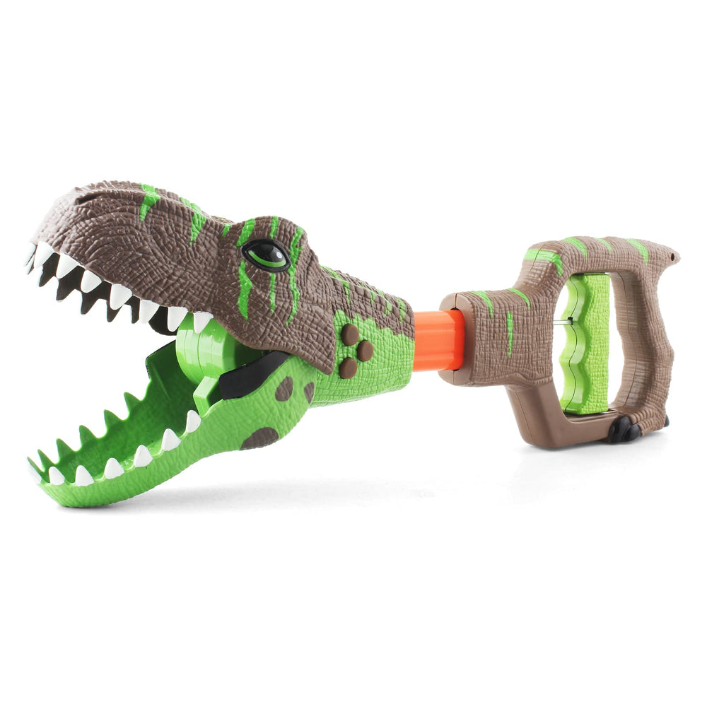 DINOBROS dinosaur chompers with light and sounds for interactive play.