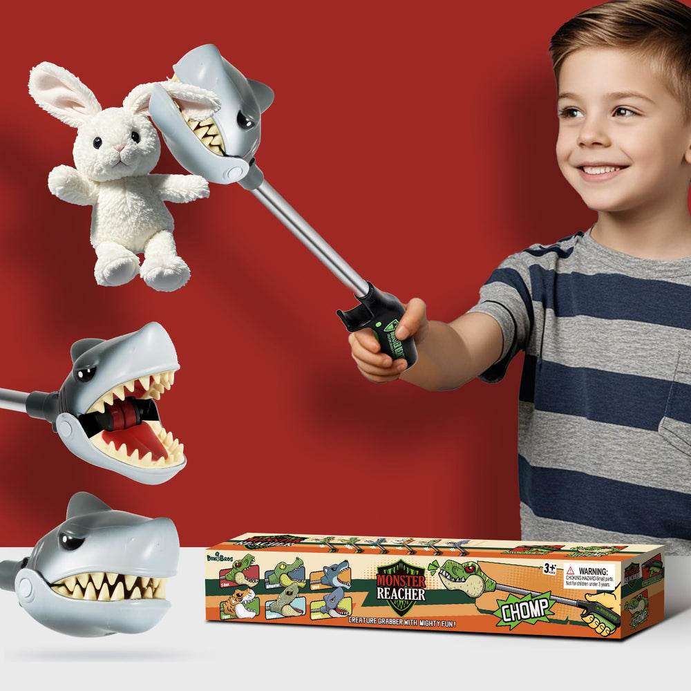 DINOBROS Shark Toy Pincher grabber gift-ready packaging supports easy gifting.