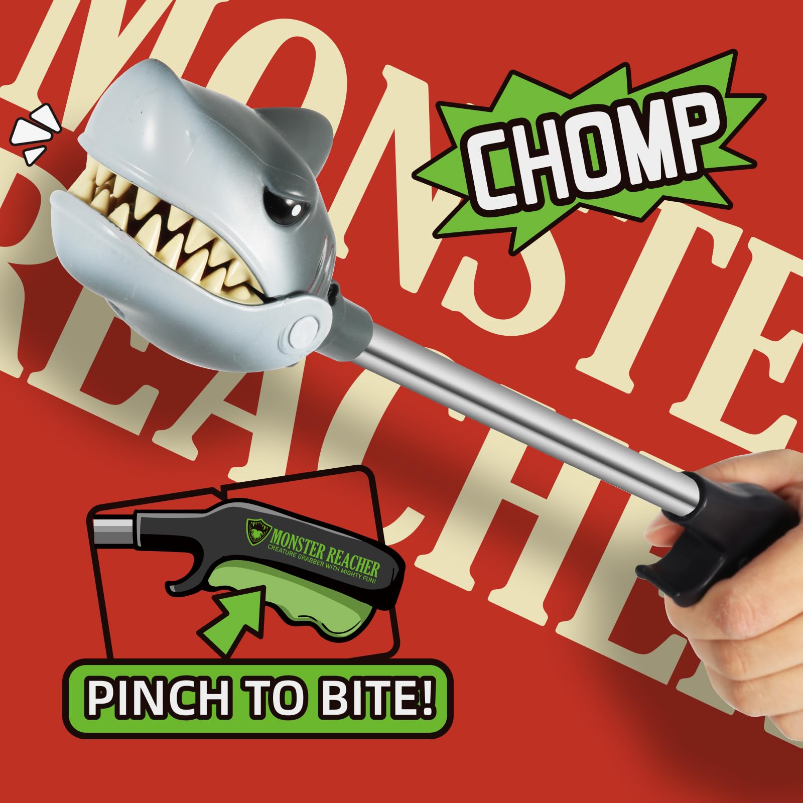 DINOBROS Shark Toy Pincher grabber safe materials ensure durable, non-toxic play.