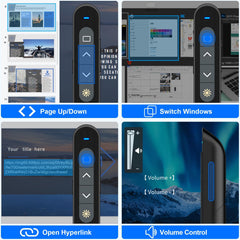 DinoFire compact presentation remote with clip fits in pocket