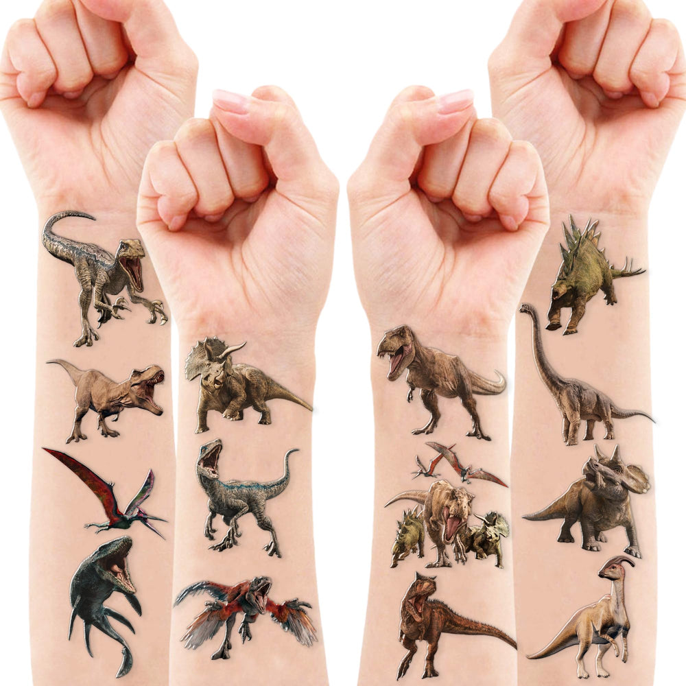 Easy application and removal guidance for dinosaur tattoos