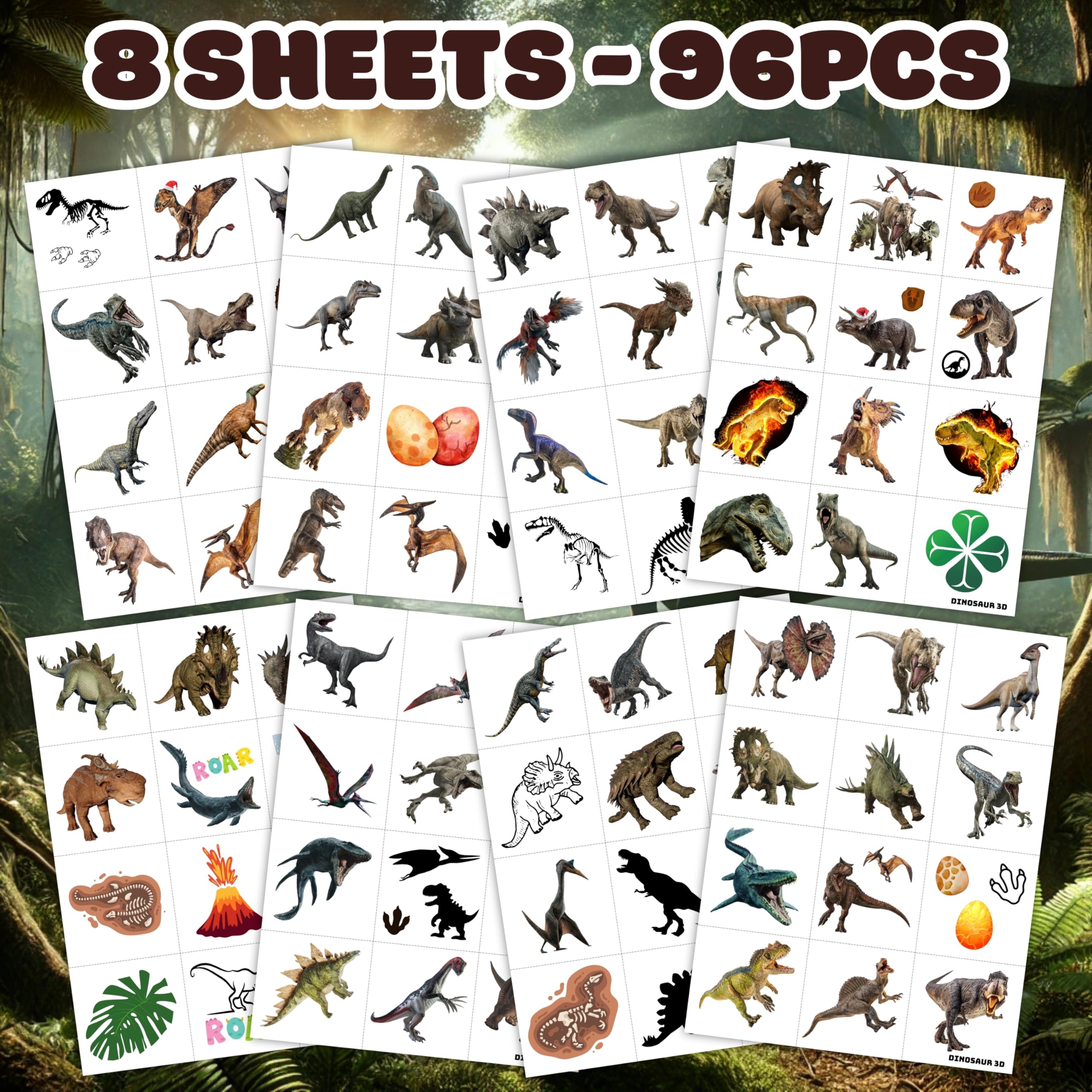 Eggs and fossils dinosaur tattoos for paleontology theme