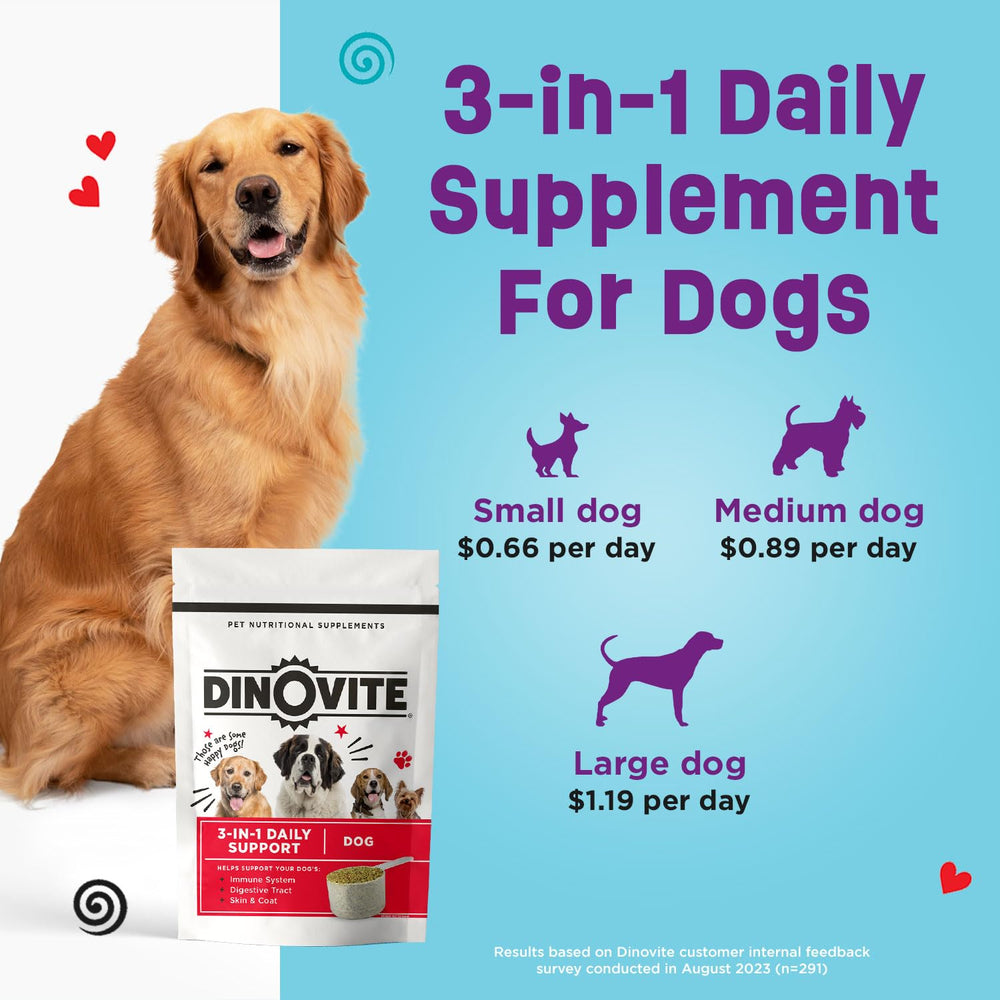 Dinovite allergy relief and itch relief supports healthy skin
