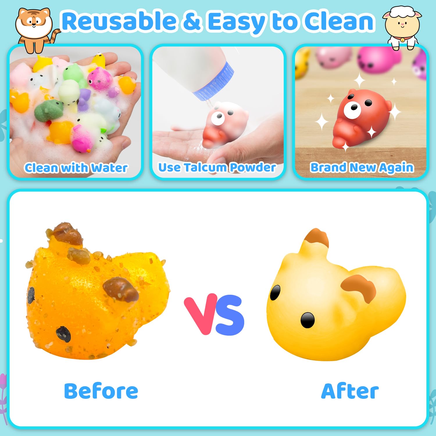 Dioju squishy toys shown in classroom setting for hands-on learning.