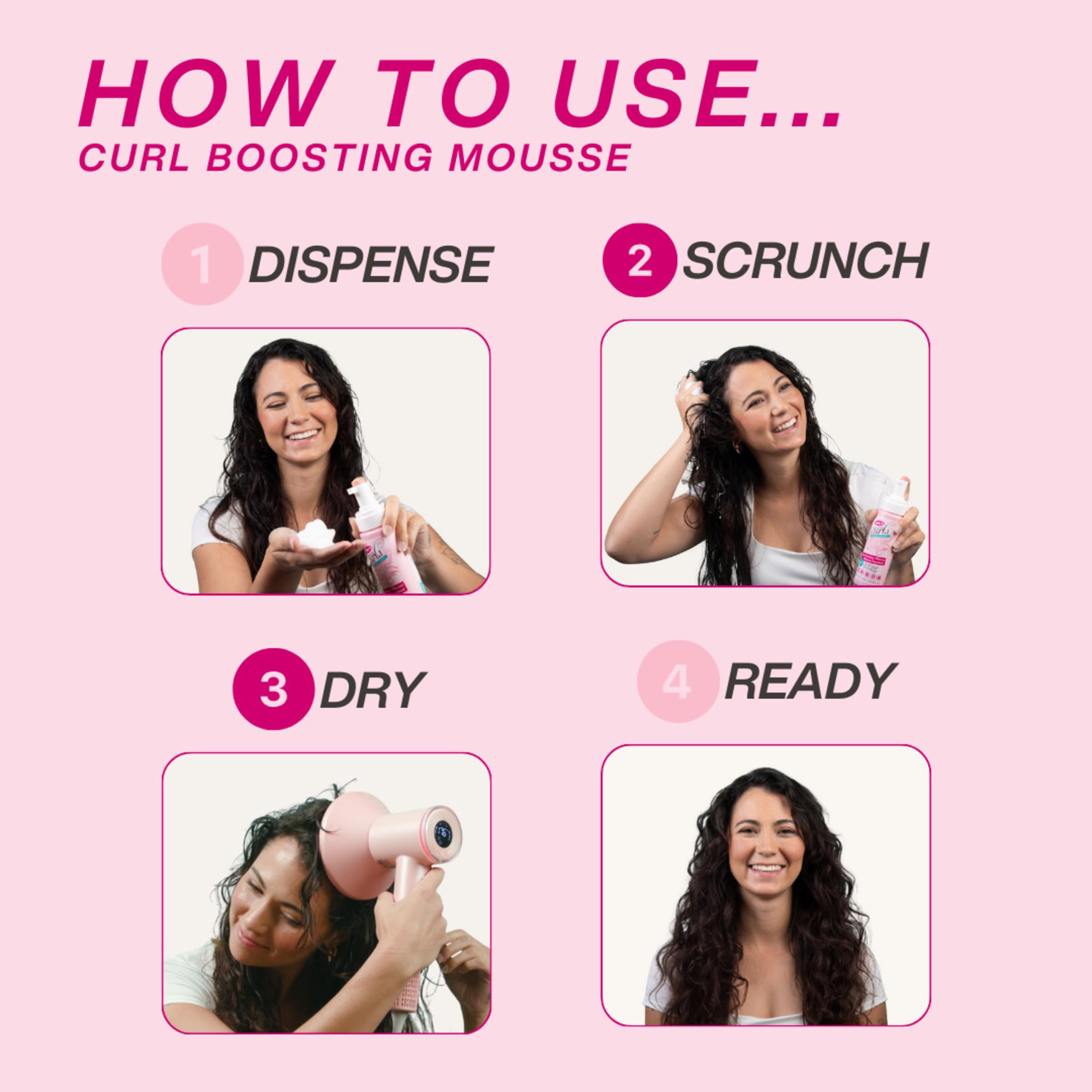 Dippity Do curls air-drying into bouncy, defined ringlets