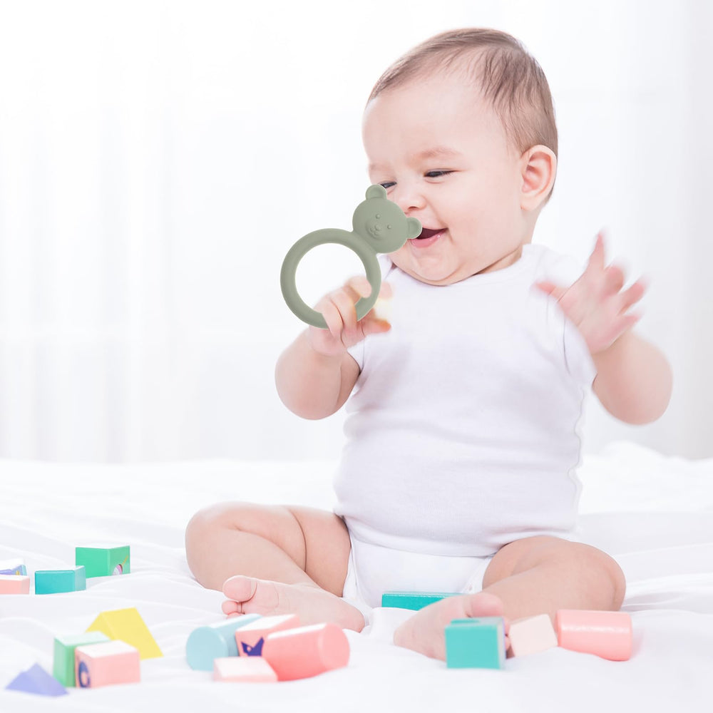 Dirbabi teether BPA-free material supports safe chewing for babies.