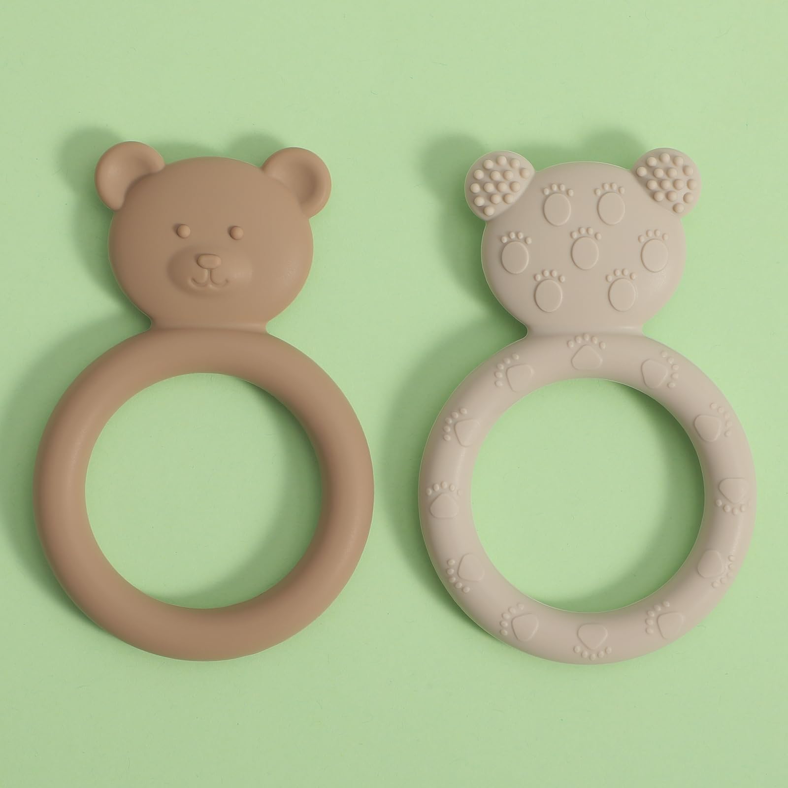 Dirbabi teether textured surface provides gentle gum massage during chewing.