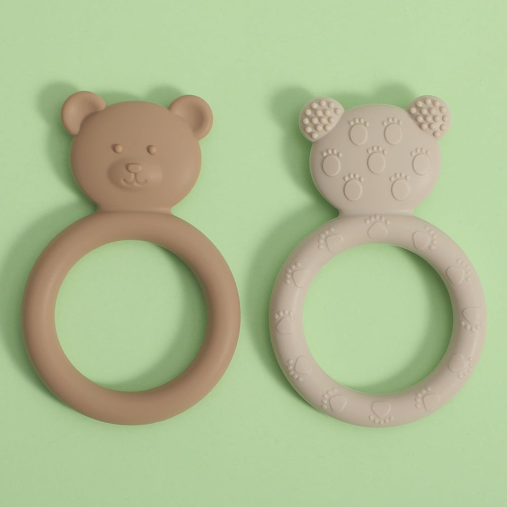 Dirbabi teether textured surface provides gentle gum massage during chewing.