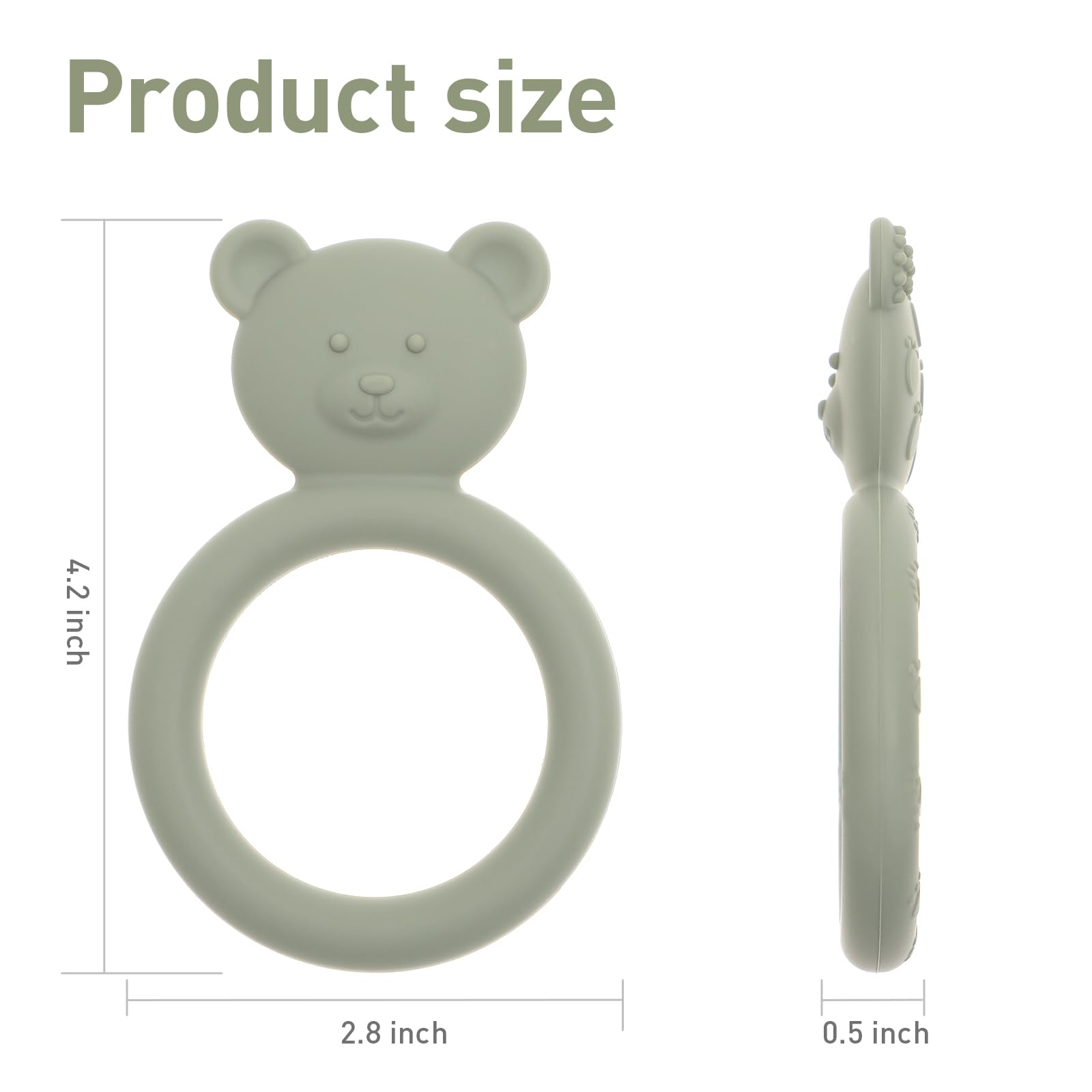 Dirbabi teether wide-opening design easy for small hands to grab.