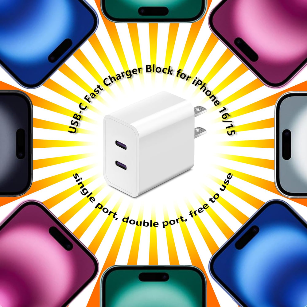 Dirsir compact wall charger cube fits easily in a bag for travel.