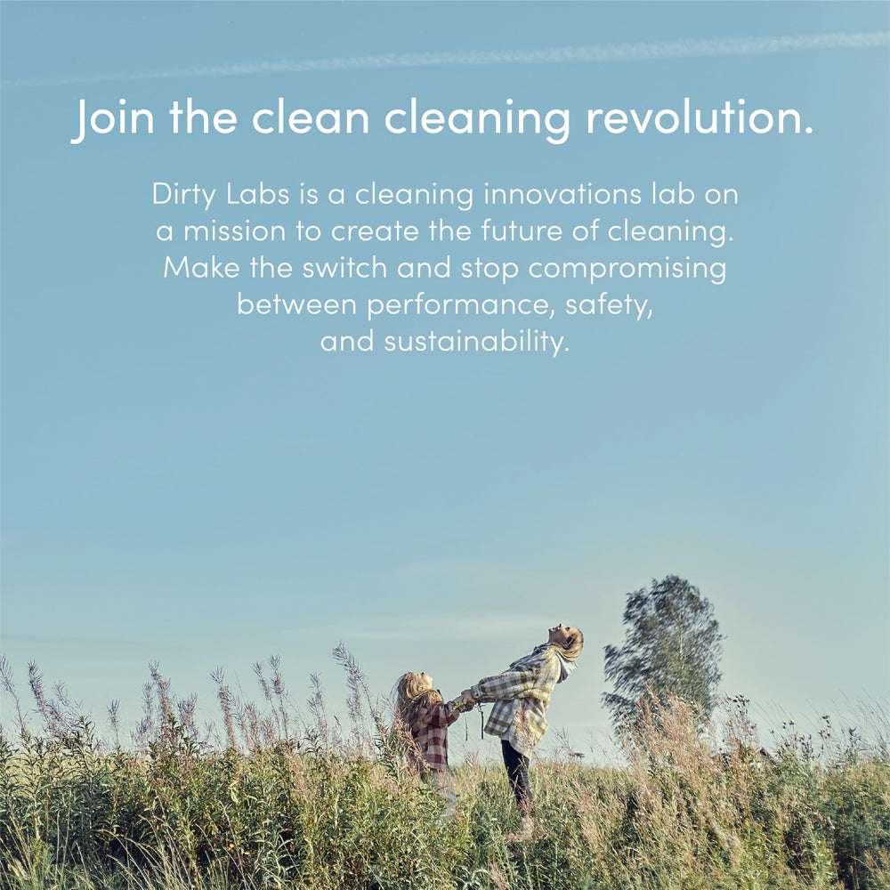Aluminum Dirty Labs bottle emphasizes sustainable packaging and recyclability.