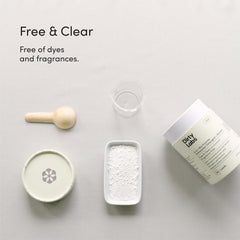 Dirty Labs bio enzyme powder close-up highlighting stain breakdown