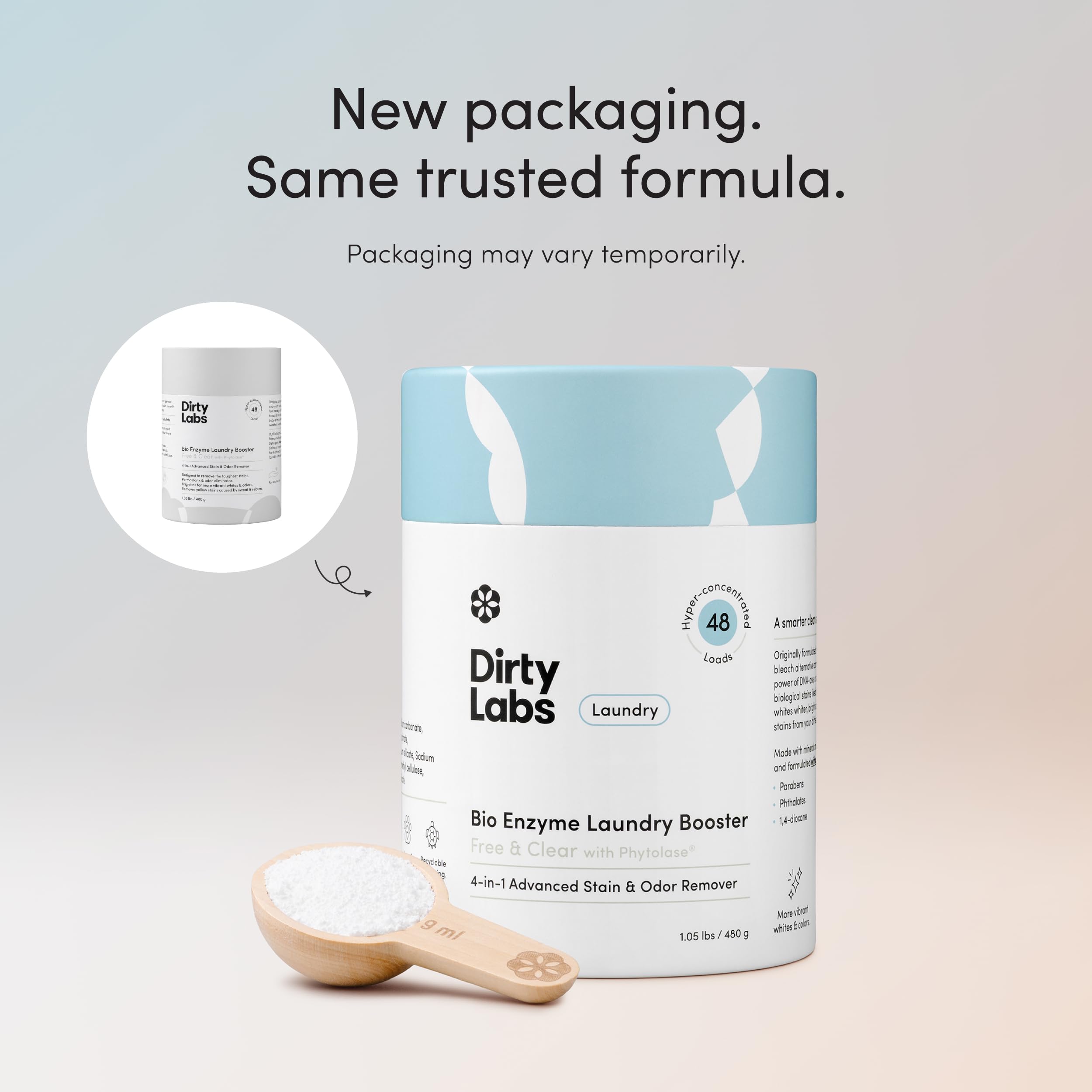 Dirty Labs bio-laundry-booster stain-removal focus targets tough biological stains.