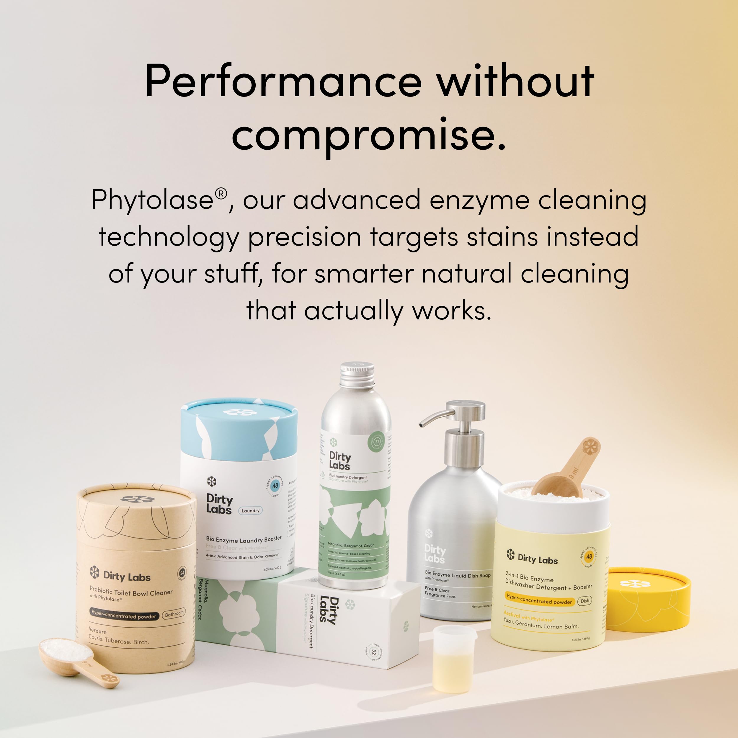 Dirty Labs quick-wash optimized formula saves time