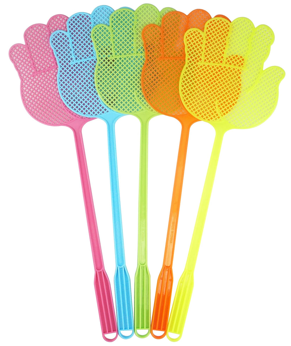 Dirza fly swatter hand-shape collection, colorful and easy to spot during outdoor use.