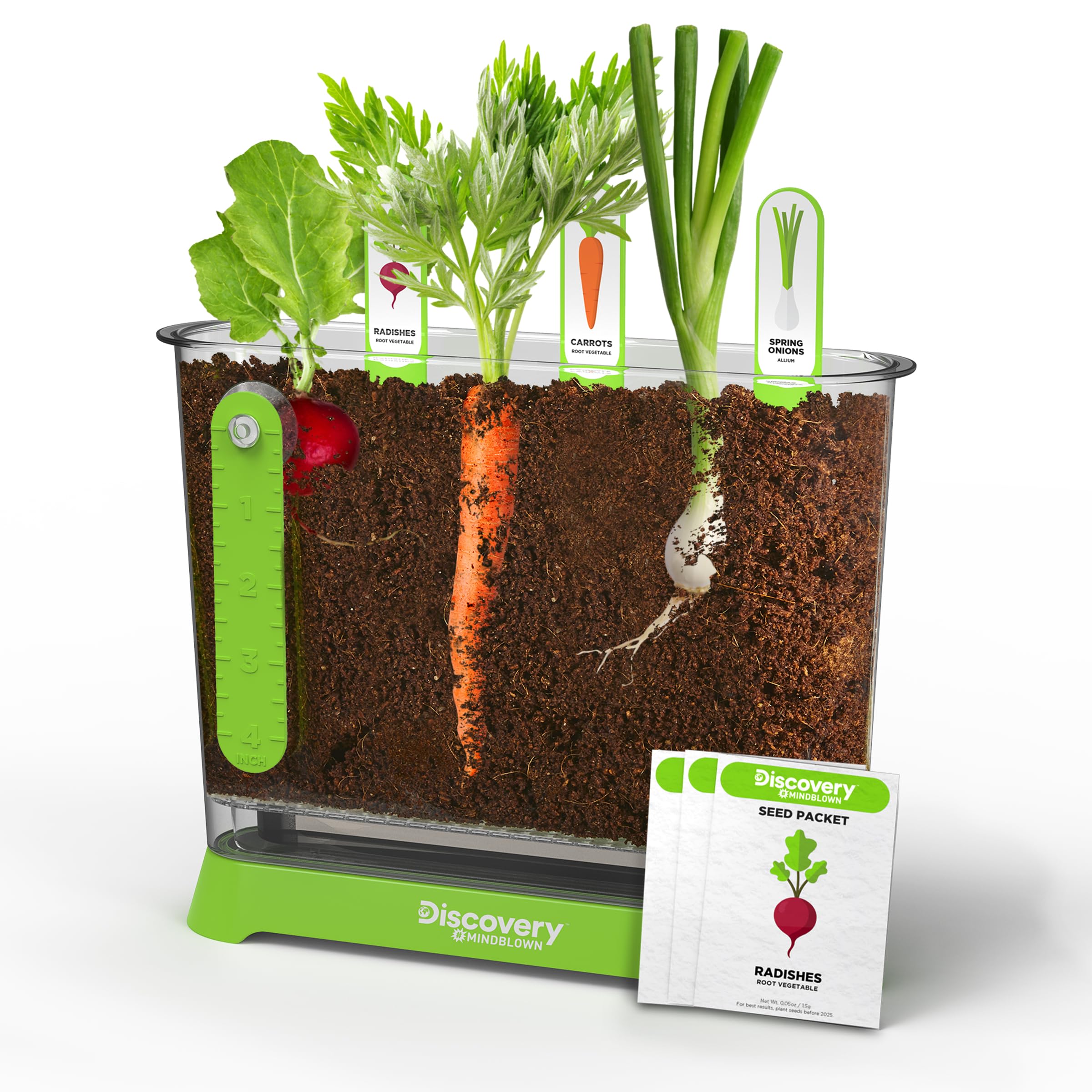 Discovery Edible Veggie Garden container lets kids observe roots and growth up close