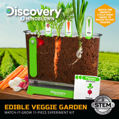 Discovery Edible Veggie Garden drainage tray prevents overwatering during projects