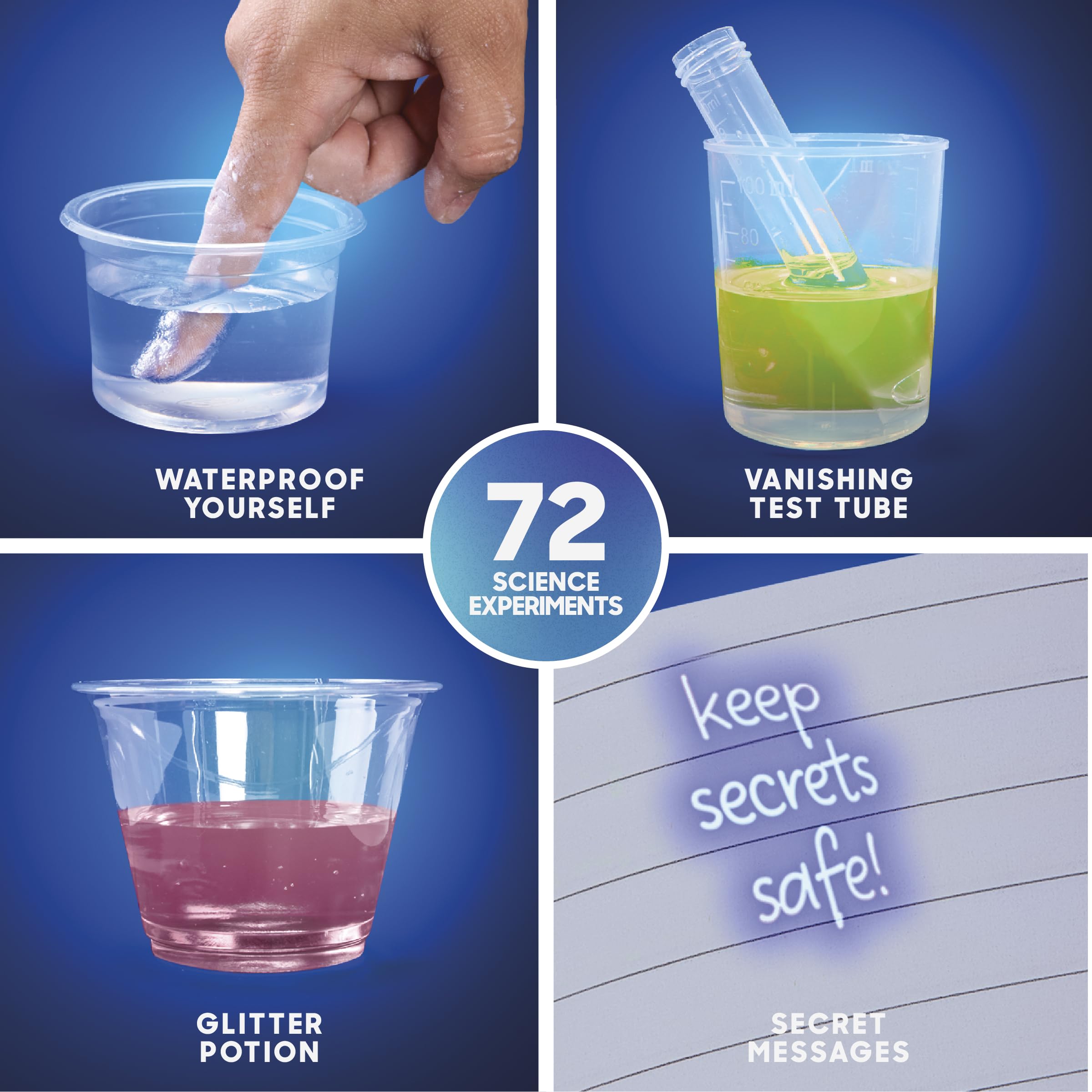 Discovery Magic Science Lab color-changing liquids demonstrate safe pH cues