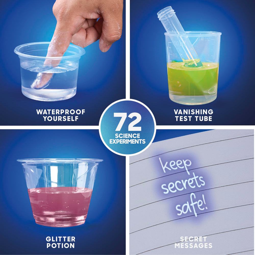 Discovery Magic Science Lab color-changing liquids demonstrate safe pH cues