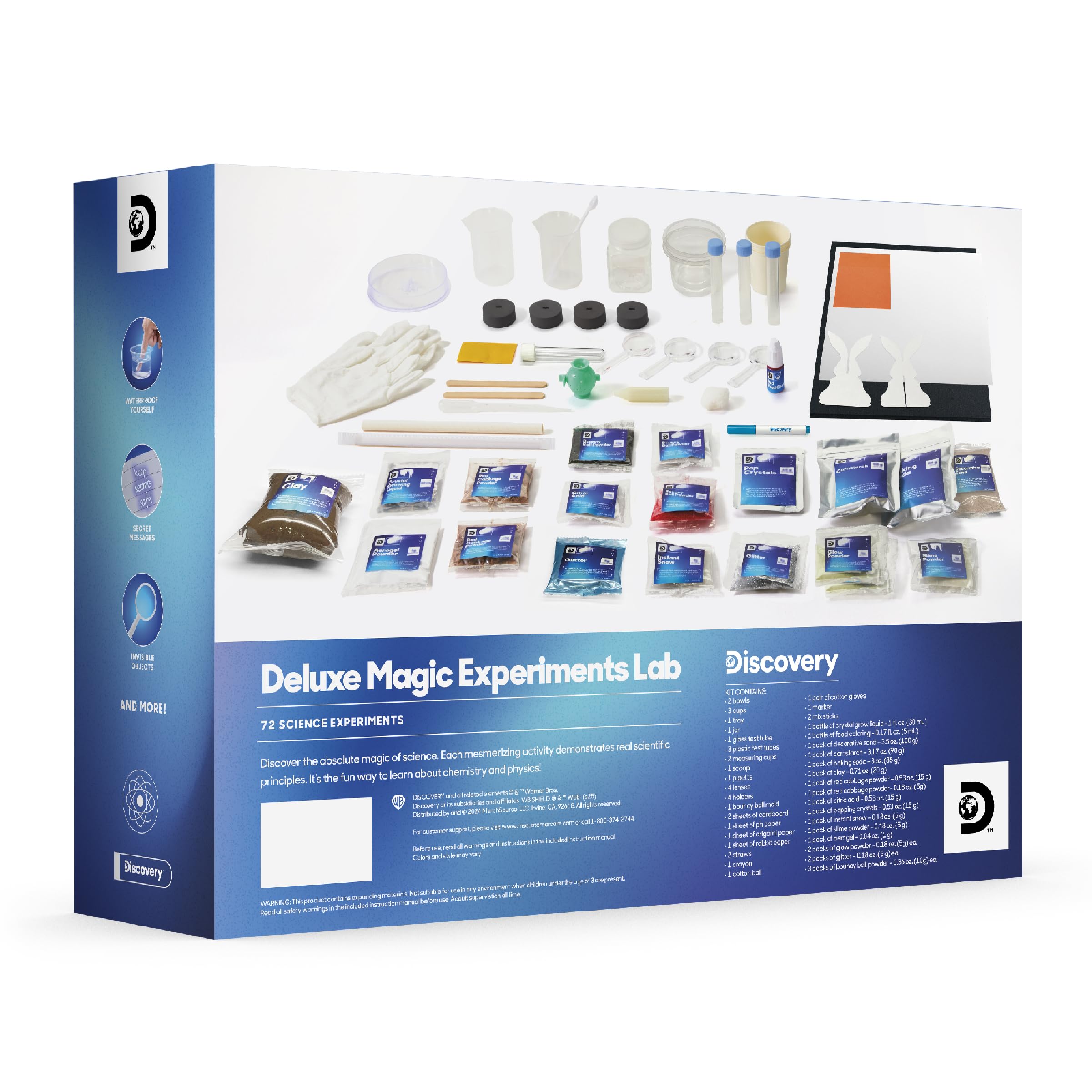 Discovery Magic Science Lab instruction booklet guides science ideas and DIY projects