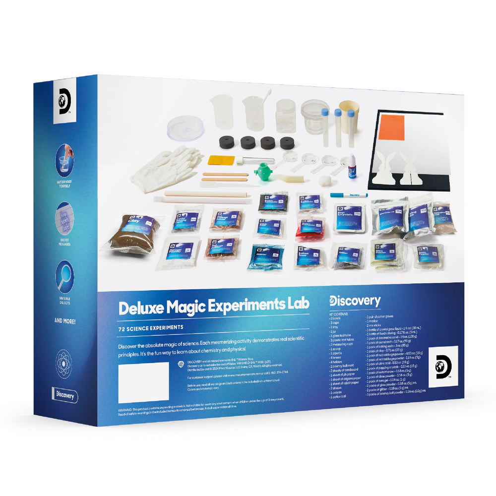 Discovery Magic Science Lab instruction booklet guides science ideas and DIY projects