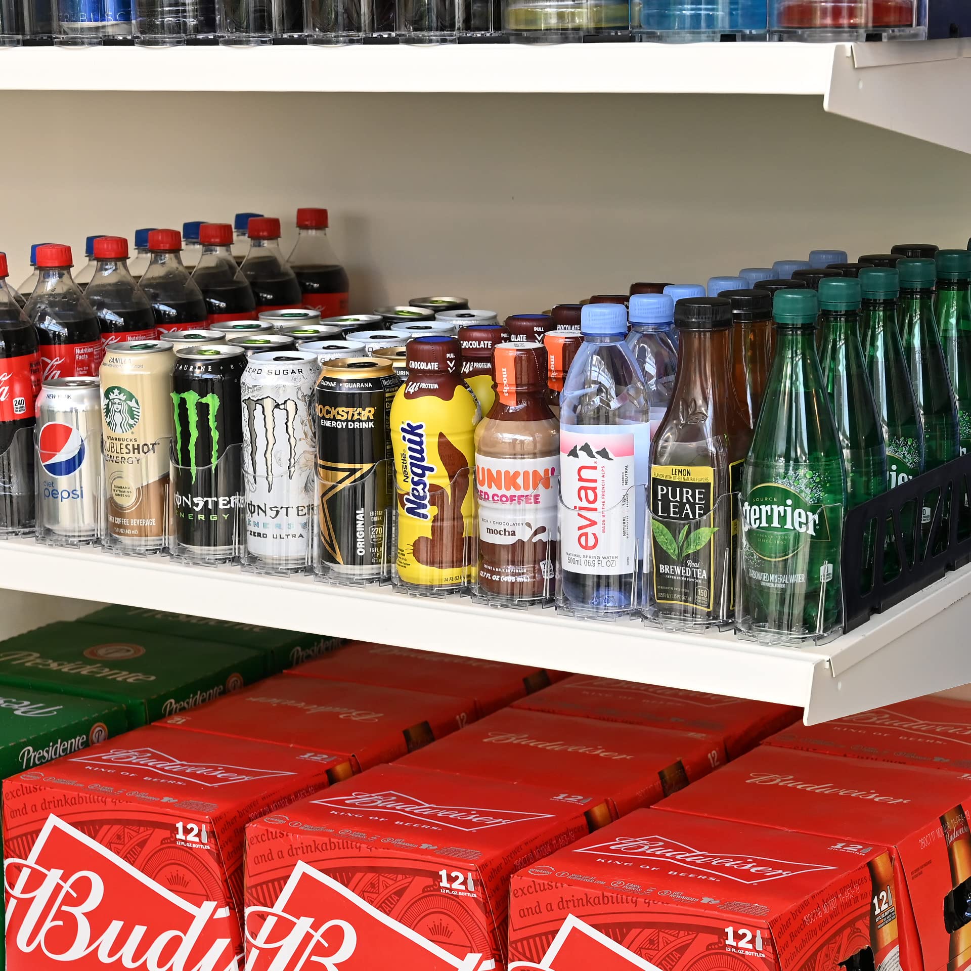 Display Technologies Visi-FAST dispenser for cans and bottles keeps beverages accessible