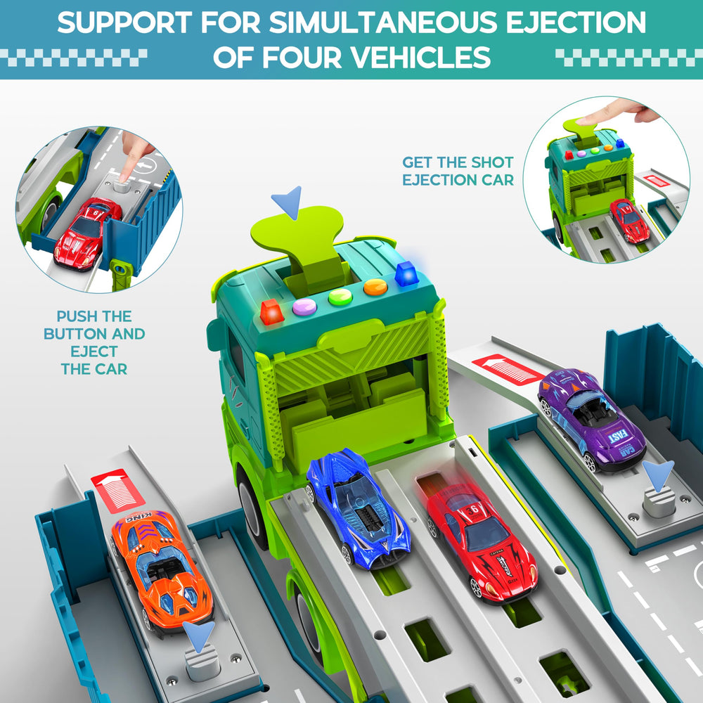 Diuerma catapult track enables quick competitions and dynamic launching actions.