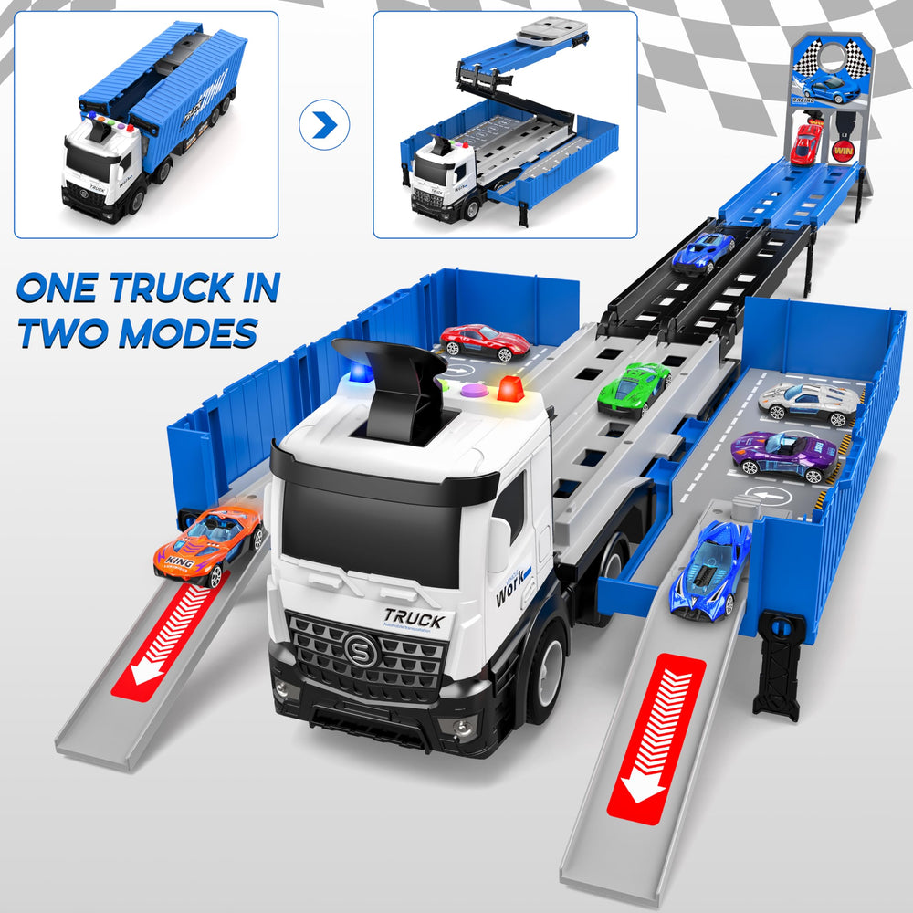 Diuerma storage and signs organize scenes and race challenges for kids.