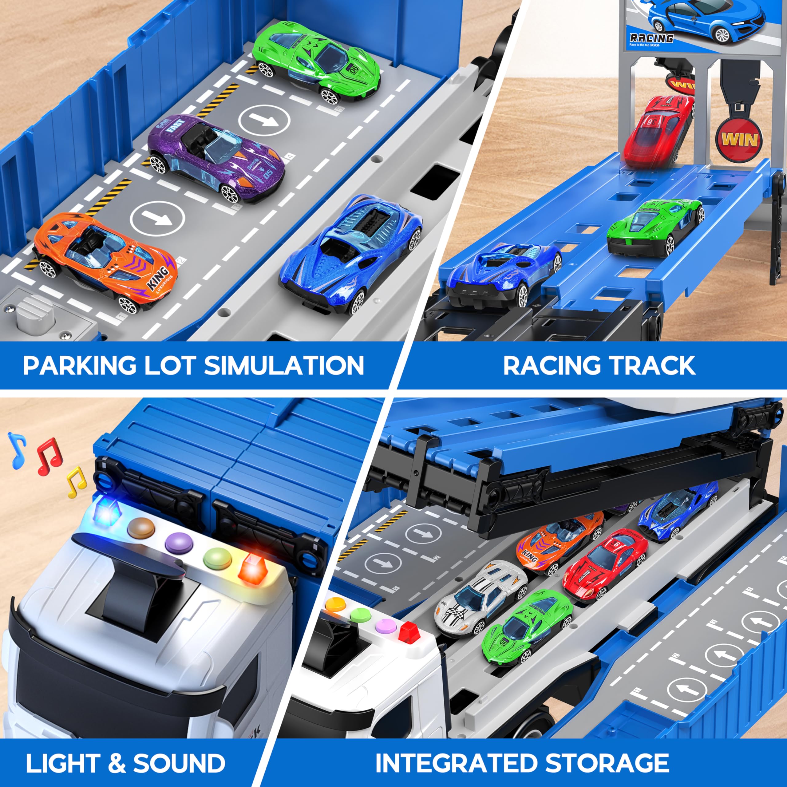 Diuerma lighted truck with sounds adds realistic excitement during playtime.
