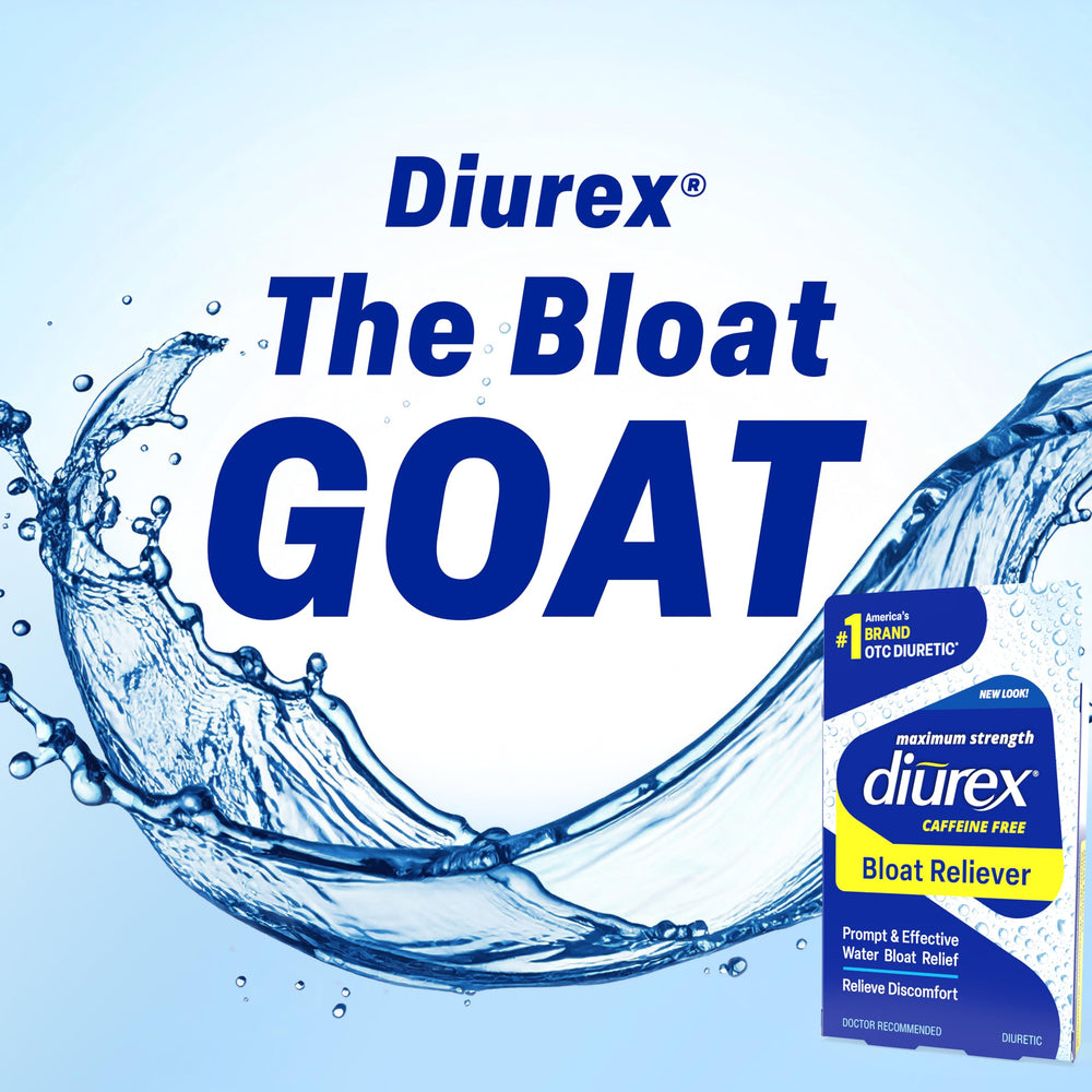 Diurex use-after-meal bloat-caplet suggests post-meal relief options.