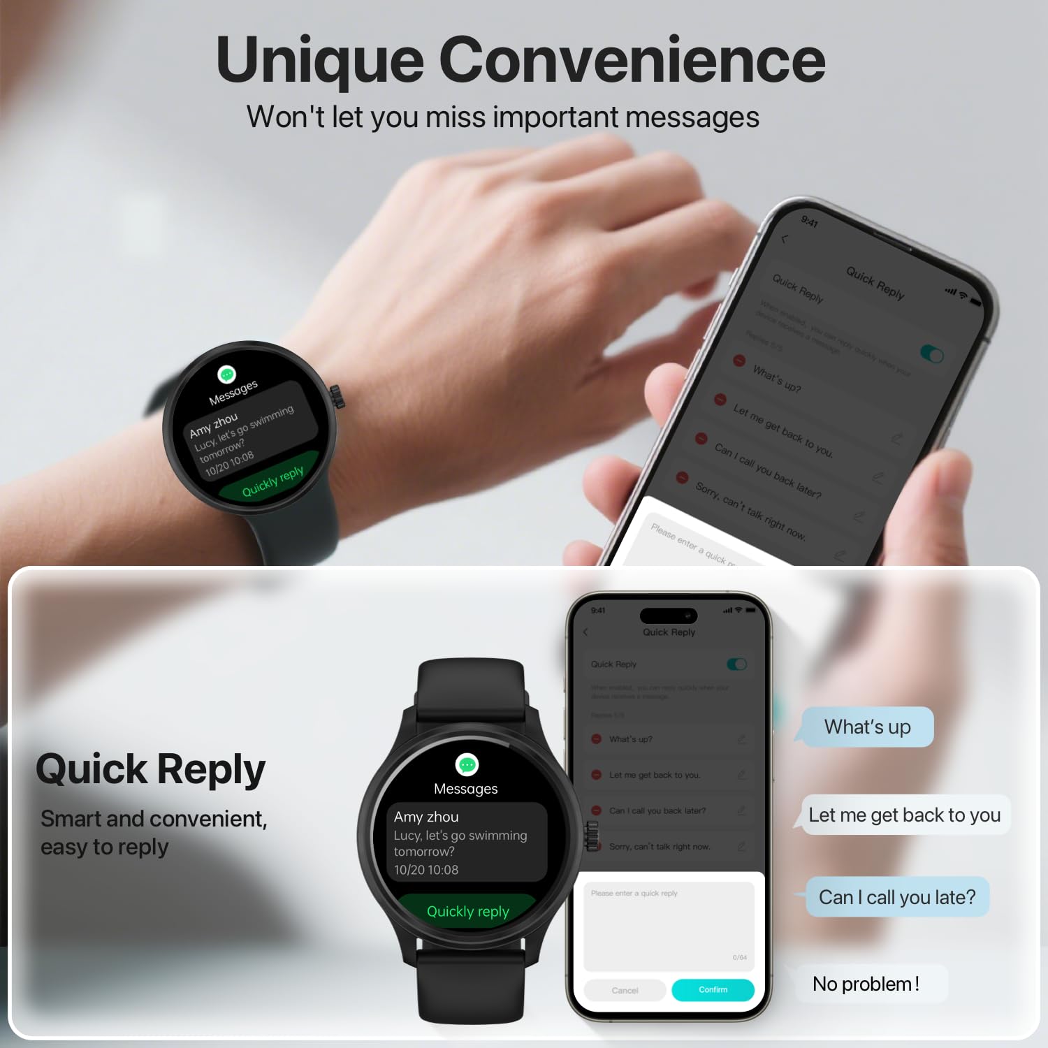 DIVElink Smart Watch lets you personalize dials to match your style.