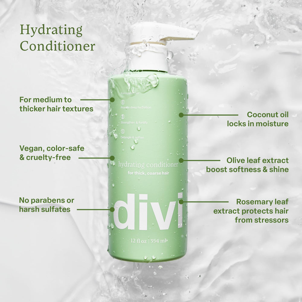 Divi botanical extracts label on packaging indicating plant-based formula.