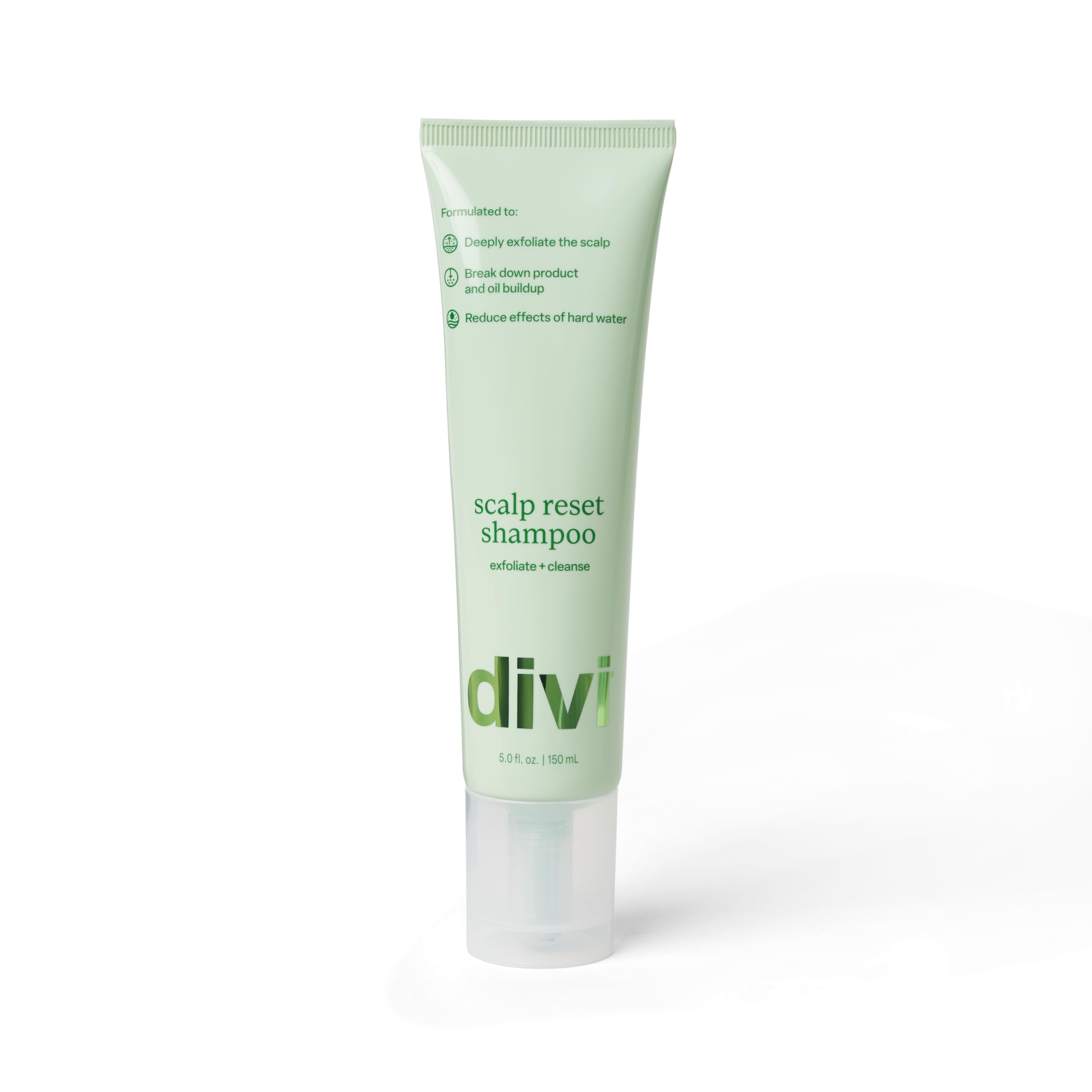 Divi Clarifying Scalp Reset Shampoo bottle, ideal for weekly deep cleansing.