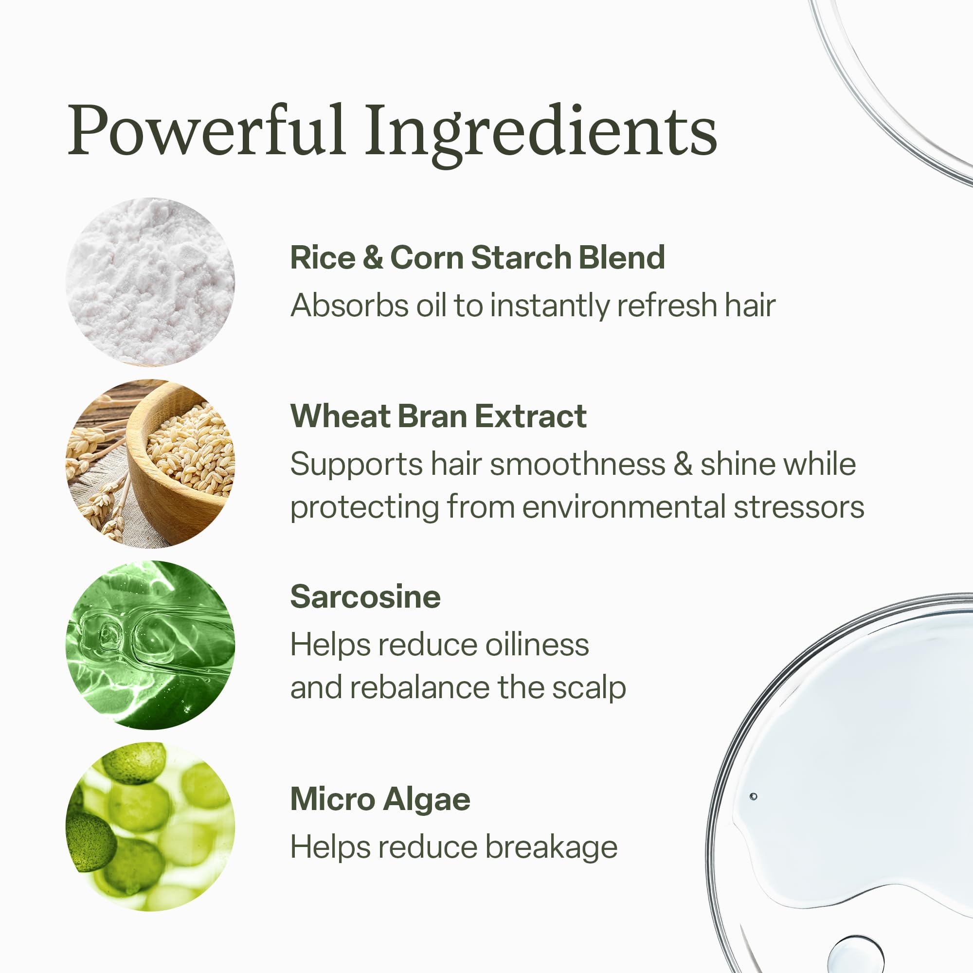 Divi Dry Shampoo micro-algae supports scalp balance and protection.