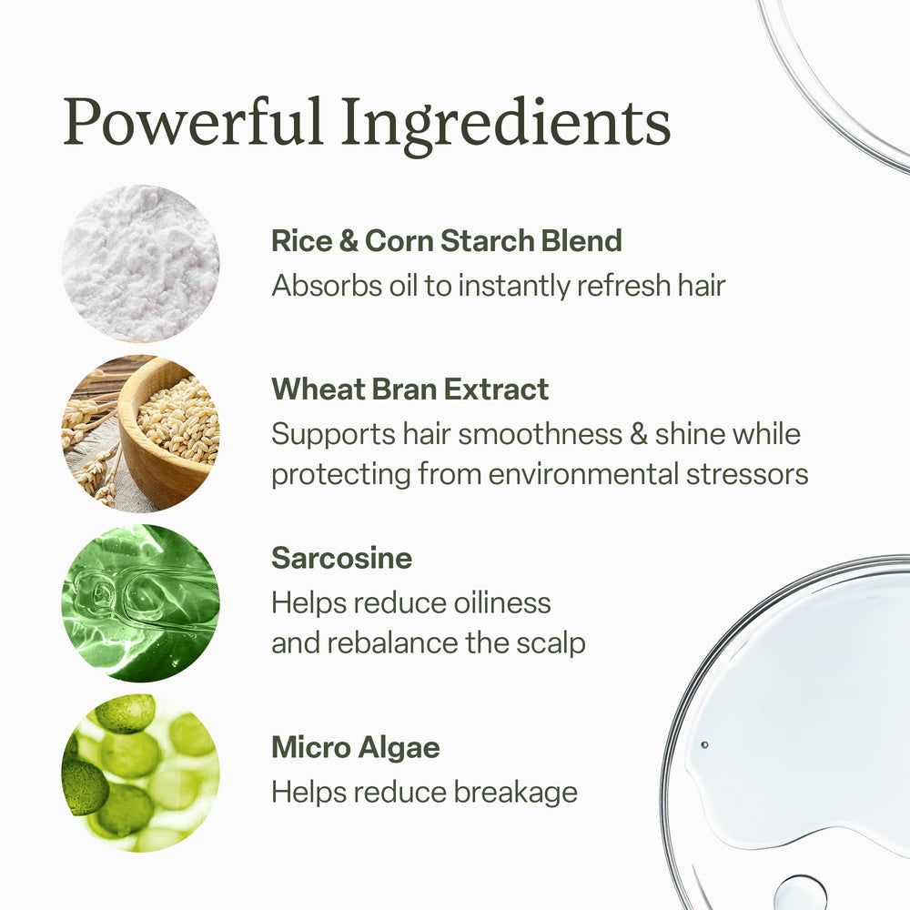 Divi Dry Shampoo micro-algae supports scalp balance and protection.